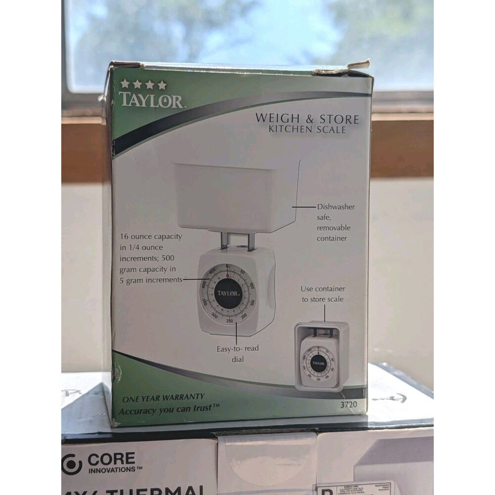 TAYLOR Weigh & Store Kitchen Scale - 16 ounce capacity - NEW IN BOX